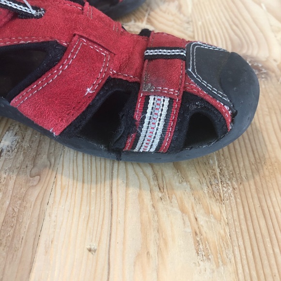 Pediped Size 1 Little Kids Sahara Flex Red Sandal - Picture 3 of 3